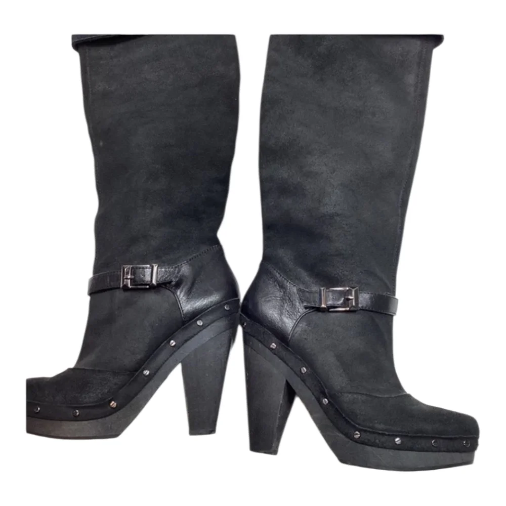 Rachel Roy Rfenkala Suede Boots Size 7 Black